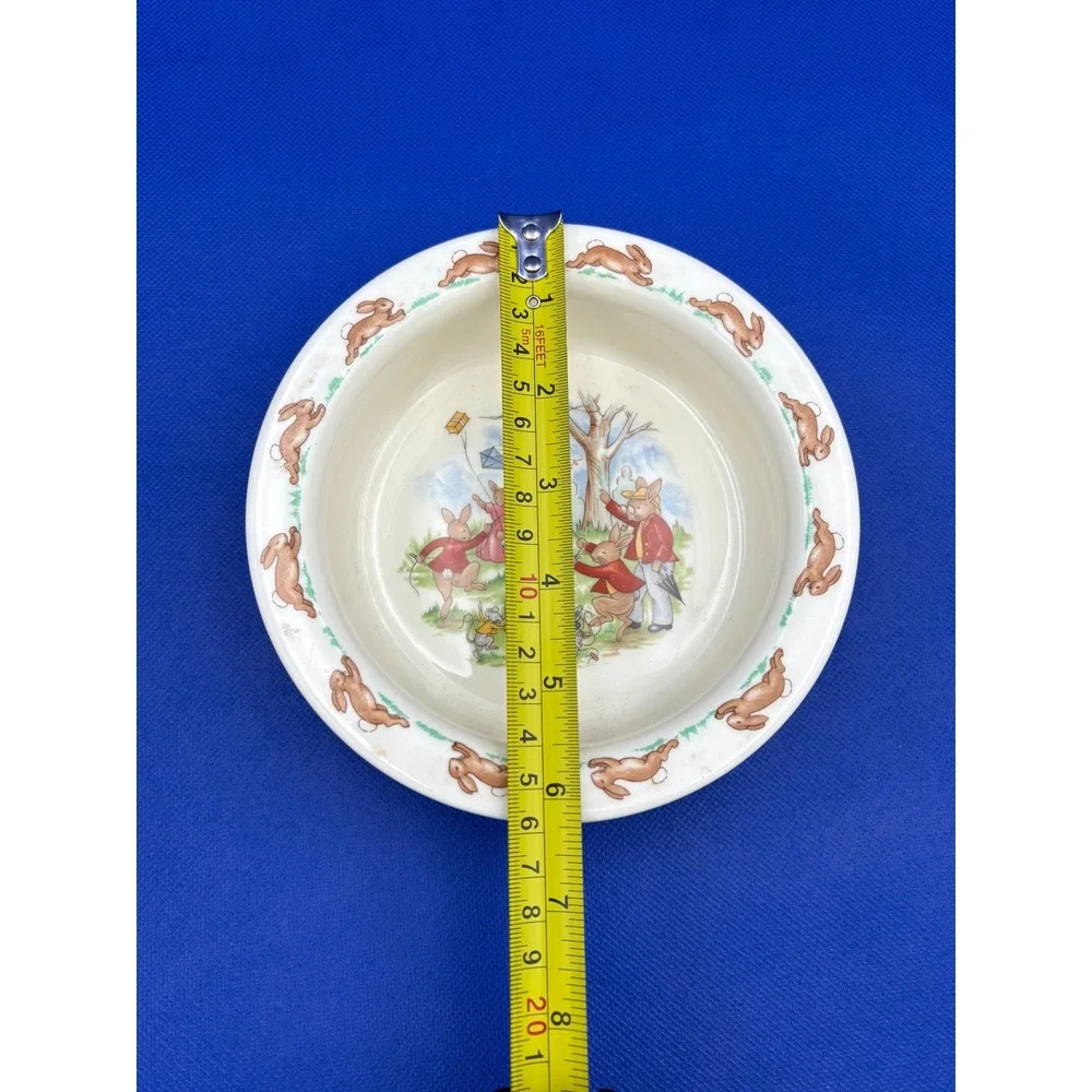 Royal Doulton Bunnykins Baby Toddler Porcelain Bowl + 2 Handle Cup Feeding Set‎